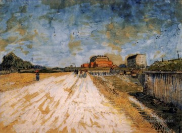Course à pied à côté des remparts de Paris Vincent van Gogh Peinture à l'huile